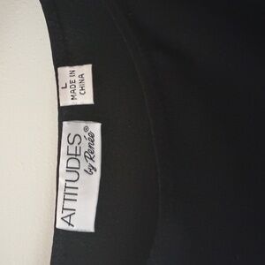 Attitudes by Renee Classic Black Tunic Top